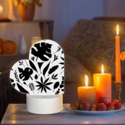 Love Acrylic Night Light, A Black And White Image Of A Leafy Plant. 8 Love Acrylic Night Light, A Black And White Image Of A Leafy Plant. -Pattern Night Light 6d2ca3b5466beaa1b859cfeee9543d66ee544887