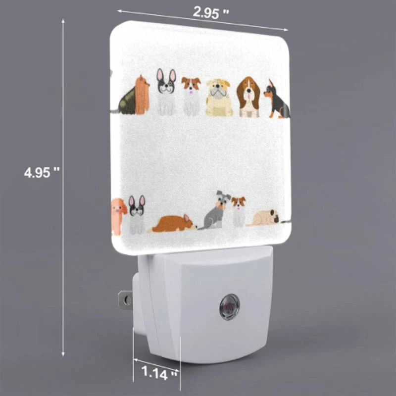 Night Light Set of 2, A series of dogs in different poses. Night Light Set Of 2, A Series Of Dogs In Different Poses. -Pattern Night Light 6d31416f185ea51be8d8d1756982809cc2d0d137