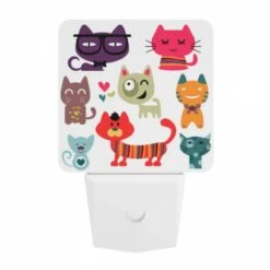 Night Light, A Collection Of Cute Cat Cartoons. 9 Night Light, A Collection Of Cute Cat Cartoons. -Pattern Night Light 6de39dce7b2d539feb9627c451f1a726dcce1b49