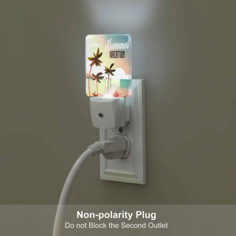 Night Light, A colorful beach scene with palm trees and a sunny sky. Night Light, A Colorful Beach Scene With Palm Trees And A Sunny Sky. -Pattern Night Light 6e30c92ba6889be792aec2fe51b868fc64ebf3c4