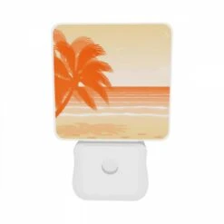 Night Light Set Of 2, A Palm Tree Is In Front Of A Beautiful Orange Sunset. 9 Night Light Set Of 2, A Palm Tree Is In Front Of A Beautiful Orange Sunset. -Pattern Night Light 6ee4faae39a3d7c25eba43f2a4d872096424d363