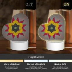 Love Acrylic Night Light, A Colorful Flower Design With Yellow 4 Love Acrylic Night Light, A Colorful Flower Design With Yellow -Pattern Night Light 6f1507218312addd8f3344336b9d8afe41a63671