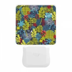Night Light, A Blue And Yellow Floral Pattern With Red Berries. 11 Night Light, A Blue And Yellow Floral Pattern With Red Berries. -Pattern Night Light 6f3d697ab8271c3943efe02caae547c8bcbd9eb0