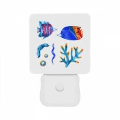 Night Light Set Of 2, A Colorful Fish And A Blue Fish Are Shown Together. 10 Night Light Set Of 2, A Colorful Fish And A Blue Fish Are Shown Together. -Pattern Night Light 6f4b47b593cfbd86b3c5f39ec76417ea0c4870c1