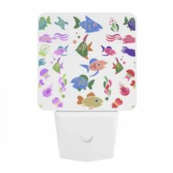 Night Light, A Colorful Fish Pattern With Various Types Of Fish. 9 Night Light, A Colorful Fish Pattern With Various Types Of Fish. -Pattern Night Light 6f517faef02aecaa15c73fe9d6082b55b4f57263