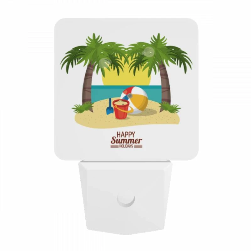 Night Light, A colorful beach scene with a bucket Night Light, A Colorful Beach Scene With A Bucket -Pattern Night Light 6fb1d7c86aadb15e89672b7e6a15b7a3d455aa5a