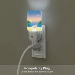 Night Light Set Of 2, A Beautiful Sunset With A Shell On The Beach. 6 Night Light Set Of 2, A Beautiful Sunset With A Shell On The Beach. -Pattern Night Light 708f090c2a2f6671171a70082a3eb831f0c678de