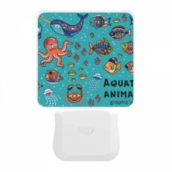 Night Light, A Colorful Aquatic Animal Graphic Set. 11 Night Light, A Colorful Aquatic Animal Graphic Set. -Pattern Night Light 70e2a2233b15c3a3db09a321eae64f2bd0dcad8a