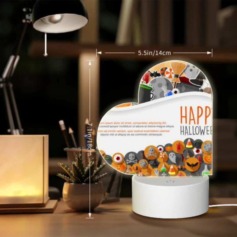 Love Acrylic Night Light, A colorful poster with a Halloween theme. Love Acrylic Night Light, A Colorful Poster With A Halloween Theme. -Pattern Night Light 7110f6b9a5d85a99811b2fae5dc52c875e86483d
