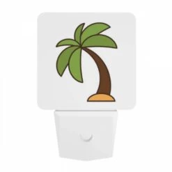 Night Light, A Brown And Green Palm Tree In A White Background. 9 Night Light, A Brown And Green Palm Tree In A White Background. -Pattern Night Light 719046d016a5940a2acc4d7b5fbf402d6e533996