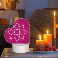 Love Acrylic Night Light, A Pink Flower With A Yellow Center. 8 Love Acrylic Night Light, A Pink Flower With A Yellow Center. -Pattern Night Light 721d0dacfe5cc8a3ad58cc6d0496fc827f7fbadd
