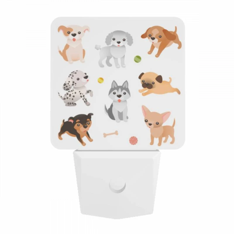 Night Light, A collection of cartoon dogs playing with a ball. Night Light, A Collection Of Cartoon Dogs Playing With A Ball. -Pattern Night Light 72866bee58aaf33e54b7fc514d1e8a7d1c4b43d8