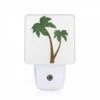 Night Light, A Green Palm Tree With A Brown Trunk. 2 Night Light, A Green Palm Tree With A Brown Trunk. -Pattern Night Light 72d408cc82e65843e625e8116f178914782bba0b