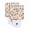 Night Light Set Of 2, A Colorful Floral Pattern With Orange 1 Night Light Set Of 2, A Colorful Floral Pattern With Orange -Pattern Night Light 73143742e39053aef69fee2c6b6115c358d27cbd