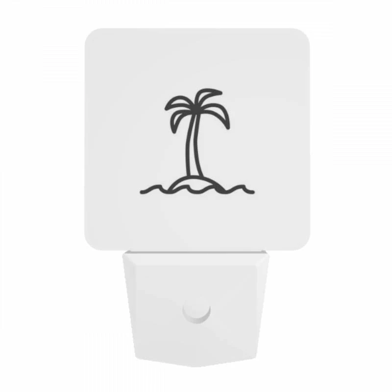 Night Light, A black and white drawing of a palm tree. Night Light, A Black And White Drawing Of A Palm Tree. -Pattern Night Light 738a7f7155efd6f7d3973e3791f78b956267d375