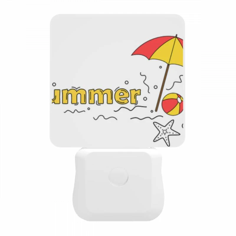 Night Light, A colorful umbrella is opened over a beach ball and a starfish. Night Light, A Colorful Umbrella Is Opened Over A Beach Ball And A Starfish. -Pattern Night Light 73c3eace2928e20ca79cbb390e396b7e53e4dc77