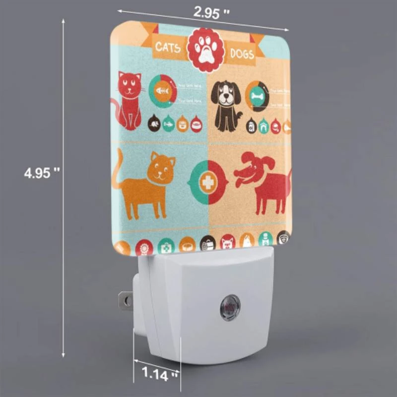 Night Light, A colorful chart shows the differences between cats and dogs. Night Light, A Colorful Chart Shows The Differences Between Cats And Dogs. -Pattern Night Light 73cc9faab8b7a43590485a744d6596145638536d