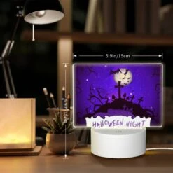 Rectangular Acrylic Night Light, A Purple Night Scene With A Cross And A Moon. 7 Rectangular Acrylic Night Light, A Purple Night Scene With A Cross And A Moon. -Pattern Night Light 74045212e6045be42924a475e78c1c92546d6cea