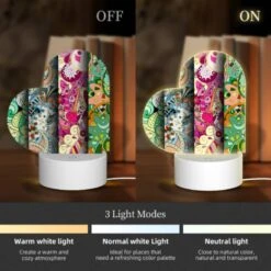 Love Acrylic Night Light, Four Different Colored Paintings Of Flowers. 4 Love Acrylic Night Light, Four Different Colored Paintings Of Flowers. -Pattern Night Light 740cb89ad983b1df85add790df21a5ed3b62cc02