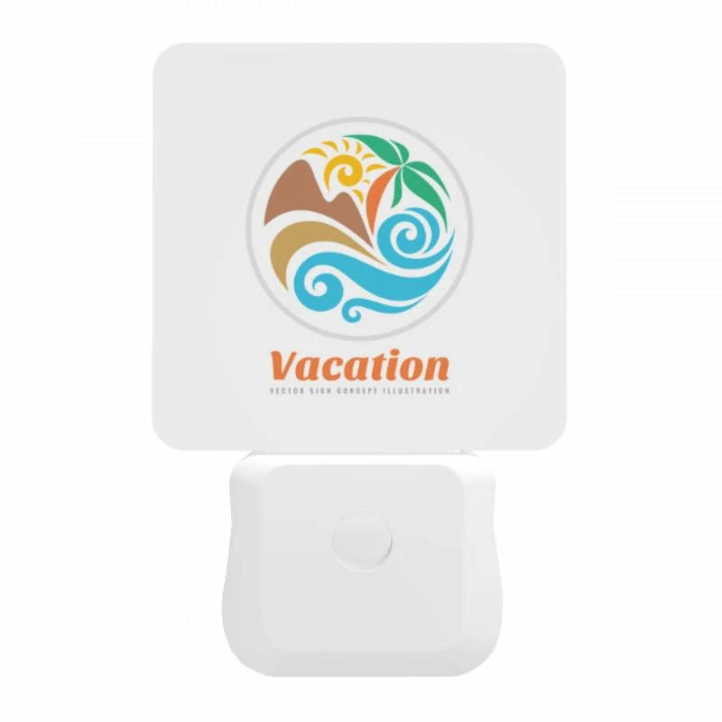 Night Light, A logo for vacation with a sun and palm tree. Night Light, A Logo For Vacation With A Sun And Palm Tree. -Pattern Night Light 7425db0f03360a0839a6072bc6f2b3101f3a3437