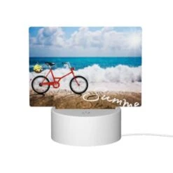 Rectangular Acrylic Night Light, A Red Bicycle Is Parked On The Beach. 11 Rectangular Acrylic Night Light, A Red Bicycle Is Parked On The Beach. -Pattern Night Light 743f84e3cfb935b48b46404531348f19cccb0ed3