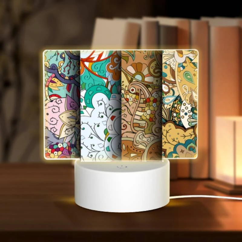 Rectangular Acrylic Night Light, Four different colored designs of a dragon. Rectangular Acrylic Night Light, Four Different Colored Designs Of A Dragon. -Pattern Night Light 746ad8272dfa20a4fcd6bfa5dc7518dddd9f05dd