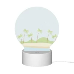 Round Acrylic Night Light, A Beautiful Beach Scene With Palm Trees And A Sunny Sky. 11 Round Acrylic Night Light, A Beautiful Beach Scene With Palm Trees And A Sunny Sky. -Pattern Night Light 747ee14962ee0c36257937102772f73c7549dfcd