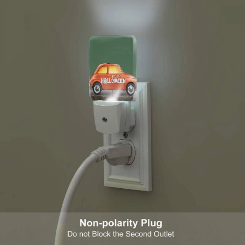 Night Light, A small orange car with a happy Halloween sign on it. Night Light, A Small Orange Car With A Happy Halloween Sign On It. -Pattern Night Light 75c3f73b10565a8ea5396b084150894c06d90d76