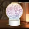 Round Acrylic Night Light, A Colorful Drawing Of Flowers And Leaves. 1 Round Acrylic Night Light, A Colorful Drawing Of Flowers And Leaves. -Pattern Night Light 75ece44edd33dcdd86c8974e4db7ae2680f6ef4e