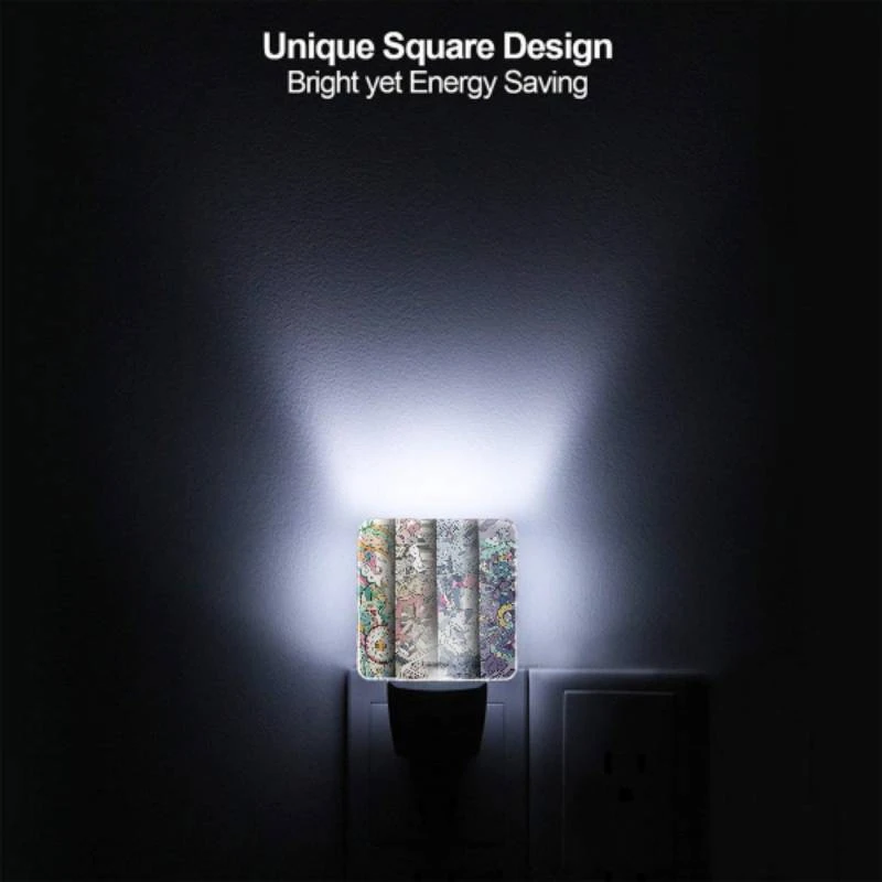 Night Light, Four different colored designs of a woman's face. Night Light, Four Different Colored Designs Of A Woman's Face. -Pattern Night Light 76b4600ebf731f2a61b671b582a3d7a31cf437e6