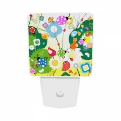Night Light Set Of 2, A Colorful Painting Of Birds And Flowers. 8 Night Light Set Of 2, A Colorful Painting Of Birds And Flowers. -Pattern Night Light 77a4772e5601d1d2892d7b4b27c140844cd1c287