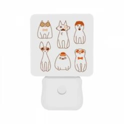 Night Light Set Of 2, A Collection Of Cartoon Cats Wearing Sunglasses And Hats. 10 Night Light Set Of 2, A Collection Of Cartoon Cats Wearing Sunglasses And Hats. -Pattern Night Light 780ba1da7ddedc0d1659f5ae941a79c72323c62c
