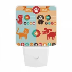 Night Light, A Colorful Chart Shows The Differences Between Cats And Dogs. 9 Night Light, A Colorful Chart Shows The Differences Between Cats And Dogs. -Pattern Night Light 78642da44ce5bcaa1bd682c0d6d6d6febc5c79f7