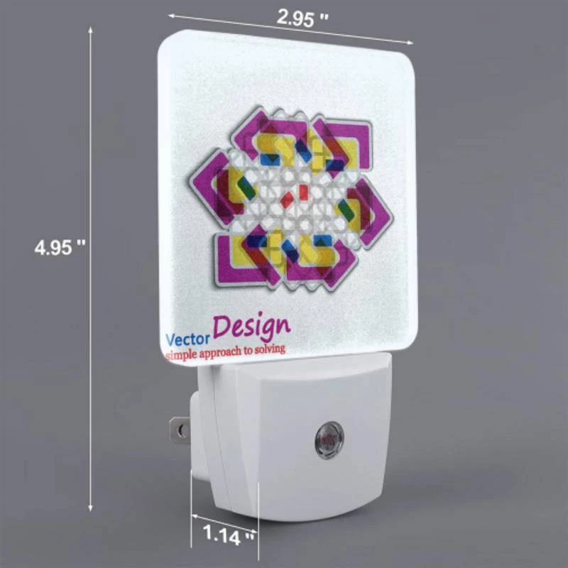 Night Light, A colorful geometric design with a purple background. Night Light, A Colorful Geometric Design With A Purple Background. -Pattern Night Light 786adae9015d21e18cba7c1eaee49b80cfde5cc2