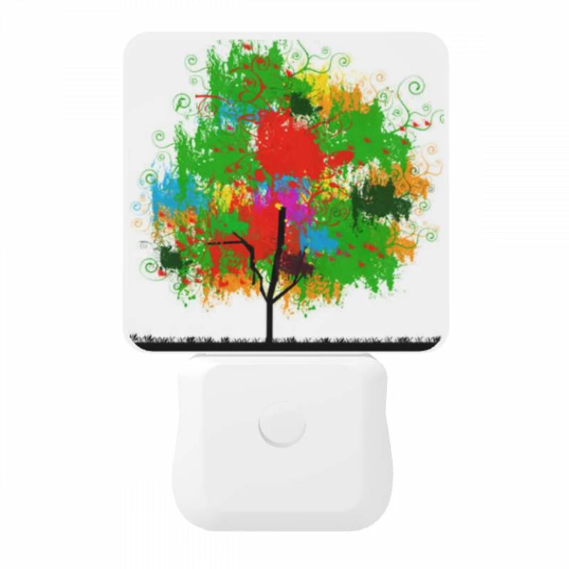 Night Light, A tree with a lot of colorful paint on it. Night Light, A Tree With A Lot Of Colorful Paint On It. -Pattern Night Light 7875e1eb81687b669130f1adf618072a4200a8c4