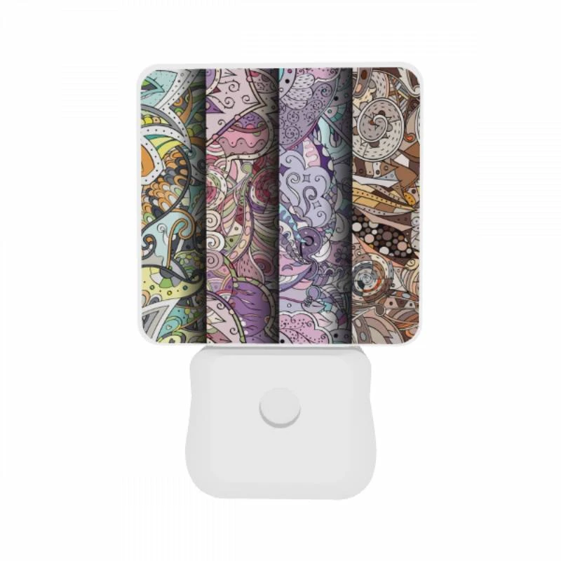 Night Light Set of 2, Four different colored paintings of swirls and designs. Night Light Set Of 2, Four Different Colored Paintings Of Swirls And Designs. -Pattern Night Light 791b09504f8ef6889cb34f08c87385d99c85b9e3