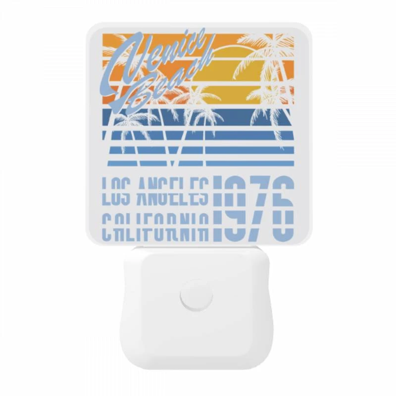 Night Light, A poster advertising a beach in Los Angeles from 1976. Night Light, A Poster Advertising A Beach In Los Angeles From 1976. -Pattern Night Light 793722c842b8a8cddaa58572b128d376f13bd302