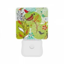 Night Light Set Of 2, A Colorful Painting Of Flowers And Birds. -Pattern Night Light 7958a6d37e85083e7220ba5fe3c6766157caa709