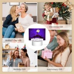 Rectangular Acrylic Night Light, A Purple Night Scene With A Cross And A Moon. 9 Rectangular Acrylic Night Light, A Purple Night Scene With A Cross And A Moon. -Pattern Night Light 79cd2b801715cd32c3671552edb64684621a3358