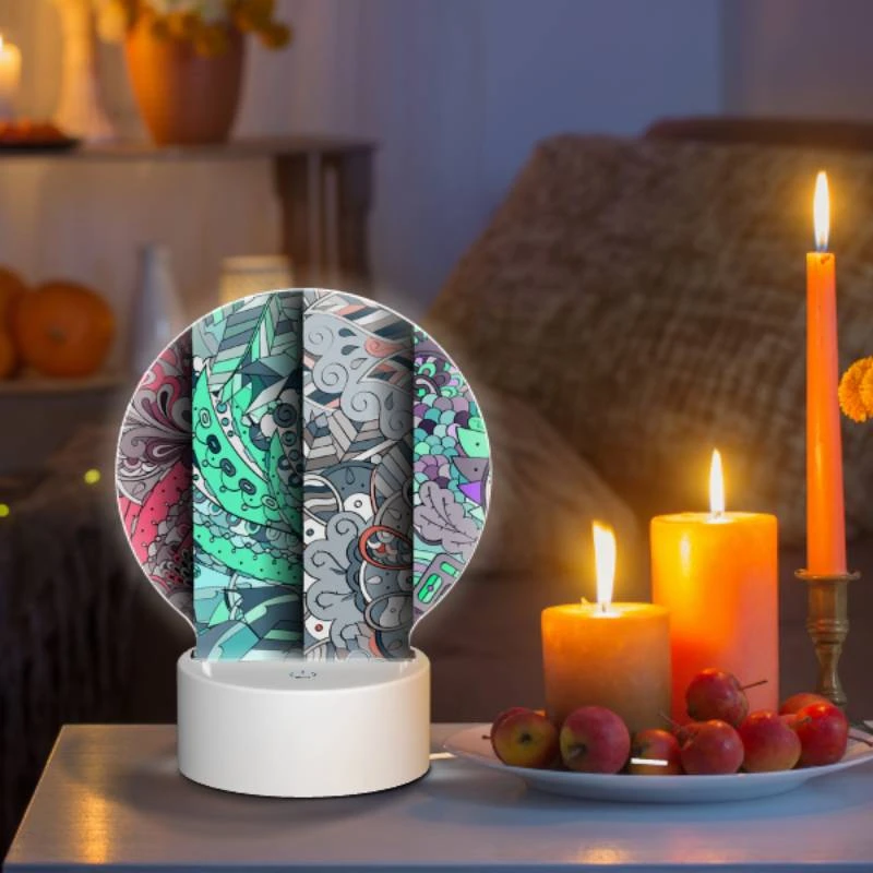 Round Acrylic Night Light, Four different colored designs of a leaf. Round Acrylic Night Light, Four Different Colored Designs Of A Leaf. -Pattern Night Light 7a2c2277db315a9d8e7f2c562ae9072a82f4c533
