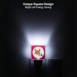 Night Light Set Of 2, A Cartoon Fox And A Dog Are Sitting Together. 5 Night Light Set Of 2, A Cartoon Fox And A Dog Are Sitting Together. -Pattern Night Light 7af433db8d53ed21c6fe1e9d07331c63354524f7