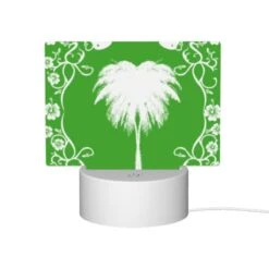 Rectangular Acrylic Night Light, A Green And White Picture Of A Palm Tree. 11 Rectangular Acrylic Night Light, A Green And White Picture Of A Palm Tree. -Pattern Night Light 7af83d87a371ad03118343058a01578967877d15