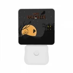 Night Light Set Of 2, A Black And White Image Of A Halloween Scene With A Moon 10 Night Light Set Of 2, A Black And White Image Of A Halloween Scene With A Moon -Pattern Night Light 7b10e8546f93291b6bef20acdbd8650682bb092b