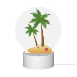 Round Acrylic Night Light, A Green Palm Tree On A Sandy Beach. 11 Round Acrylic Night Light, A Green Palm Tree On A Sandy Beach. -Pattern Night Light 7b180042f83aca9b7b52afa017e27392407cd1d4