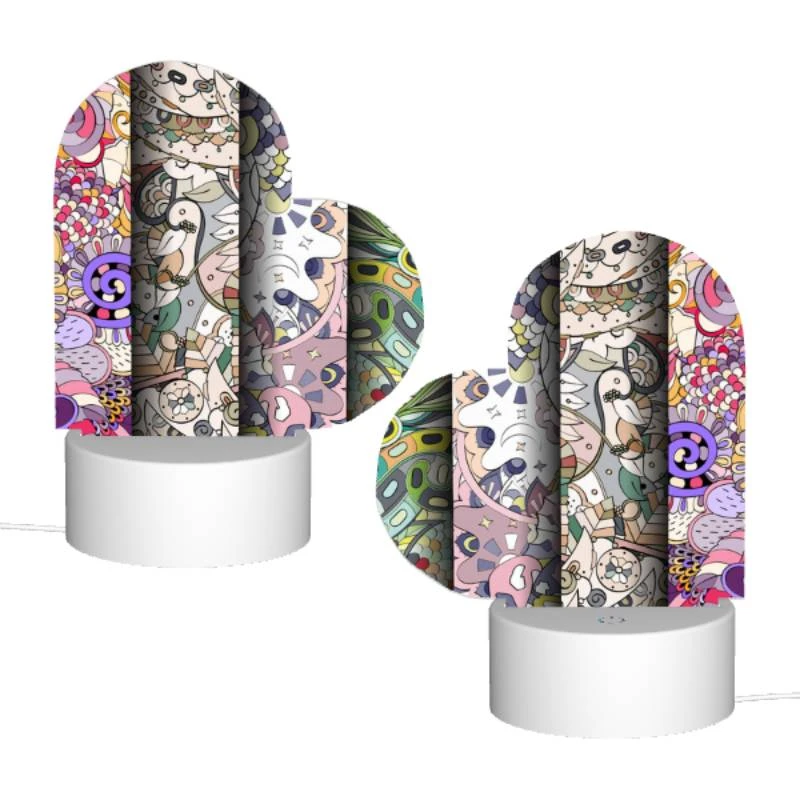 Love Acrylic Night Light, Four different colored paintings of flowers. Love Acrylic Night Light, Four Different Colored Paintings Of Flowers. -Pattern Night Light 7bcbaa2a627588c07cb5effe1244aac213c1708a