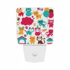 Night Light Set Of 2, A Collection Of Cute Cat Illustrations. 8 Night Light Set Of 2, A Collection Of Cute Cat Illustrations. -Pattern Night Light 7bf79b2b0d08761ad3ac6b7262f0b0b9e52258c5