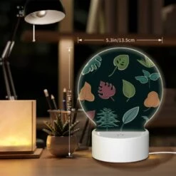 Round Acrylic Night Light, A Collection Of Different Leaf Designs. 7 Round Acrylic Night Light, A Collection Of Different Leaf Designs. -Pattern Night Light 7bfe395985e8f7b8b77b3df5e1028c52f5aebf2a
