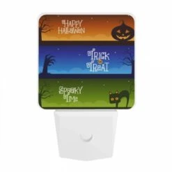 Night Light, A Colorful Halloween Banner With The Words "Happy Halloween" And "Trick Or Treat" Written On It. 9 Night Light, A Colorful Halloween Banner With The Words "Happy Halloween" And "Trick Or Treat" Written On It. -Pattern Night Light 7c1deaba2418bf754c0ee4d0ea3ff377fc31d59f