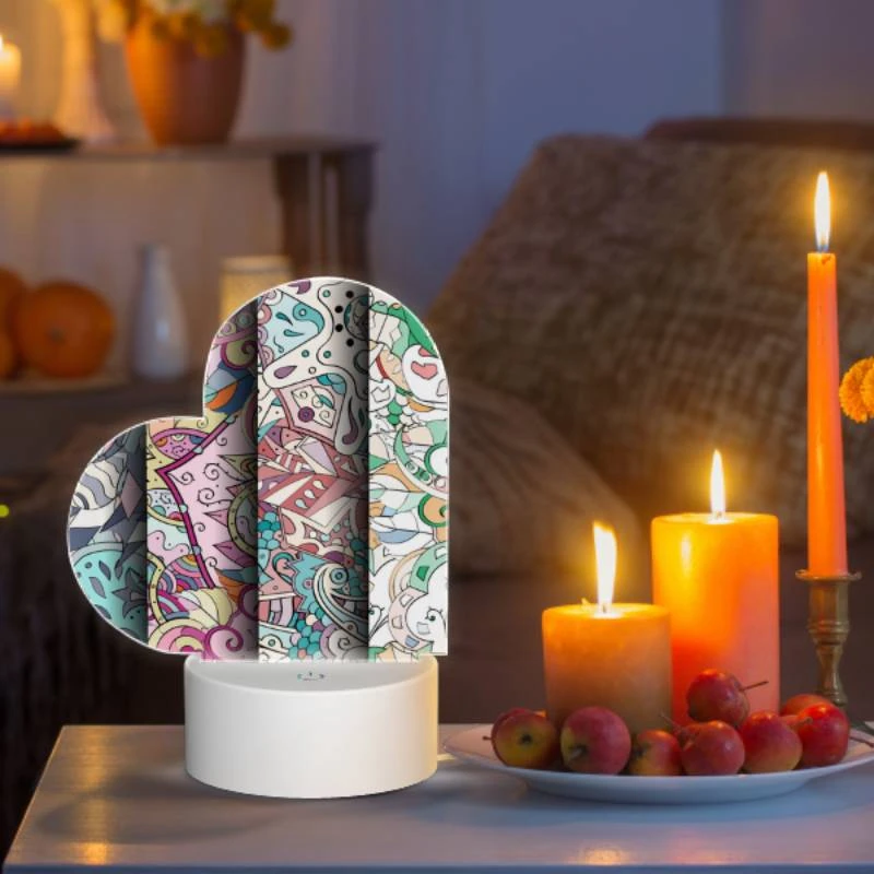 Love Acrylic Night Light, Three colorful designs are displayed on a row. Love Acrylic Night Light, Three Colorful Designs Are Displayed On A Row. -Pattern Night Light 7cd05dd52ec1c870f1df03b4699e9e839ef70f4d