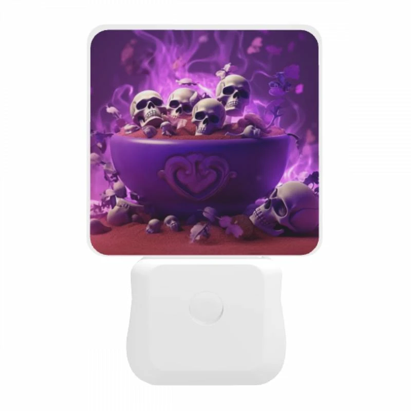 Night Light, A bowl of skulls and bones is placed on a table. Night Light, A Bowl Of Skulls And Bones Is Placed On A Table. -Pattern Night Light 7d609698aa2823ebc2ce569c8cf95a1a56256584